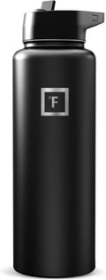Double-Wall Insulated Stainless Steel Sports Water Bottle with Leak-Proof Straw Lid - Wide Mouth Vacuum Flask for Camping, Hiking, Gym & Everyday Hydration, 40 oz